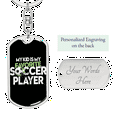 thumbnail image 2 of Favorite Soccer Player Swivel Keychain Dog Tag Stainless Steel or 18k Gold, 2 of 10