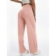 thumbnail image 4 of WMTBSRSW Women's Wide Leg Sweatpants for Petite High Rise Baggy Drawstring Lightweight Lounge Pants Deep Pockets Y2K Aesthetic Pink S, 4 of 7