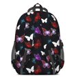 thumbnail image 3 of Colorful Butterfly Pattern Cute School Backpack Bag with Padded Back and Adjustable Shoulder Straps 16.9 X 12.6 X 5.9 Inches, 3 of 3