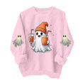 thumbnail image 3 of PNTUTB Women's Hoodless Sweatshirt Long Sleeve Crew Neck Pullover Top Halloween Graphic Print Casual Comfort Loose Trendy Sweatshirts, 3 of 7