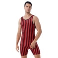 thumbnail image 2 of Zaldita Men's One Piece Swimsuit Bikini Water Sports Super Speed Dry Charm Men Surfing Bodysuits Red&Black M, 2 of 7