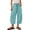 A-Mint Green536, variant on XIAONU Solid Cropped Wide Leg Pants for Women Drawstring Waist Side Pockets Loose Trousers