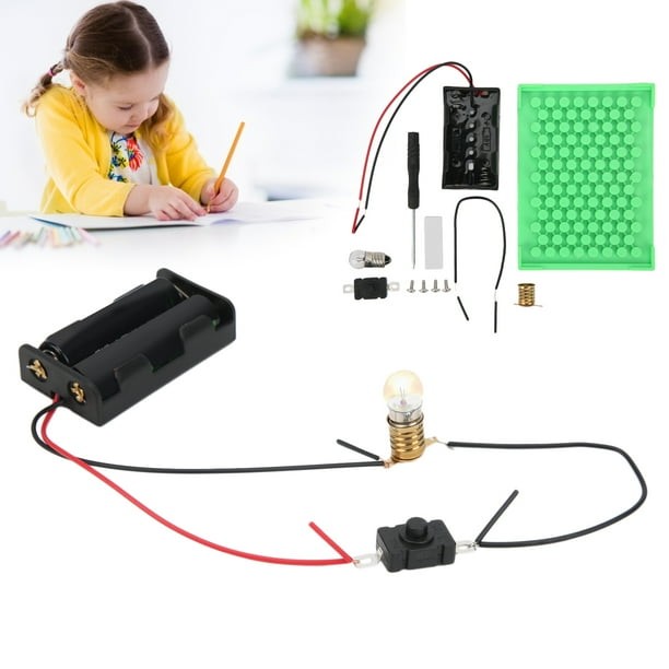 Generic Kit de Aprendizaje de Electricidad de Circuito Paralelo de Serie DIY Creativo para Niños, Herramienta Educativa de Física para Niños Mayores de 4 Años (Equipos de circuitos en Serie y Generic Kit de Aprendizaje de Electricidad de Circuito Paralelo de Serie DIY Creativo para Niños, Herramienta Educativa de Física para Niños Mayores de 4 Años (Equipos de circuitos en Serie y