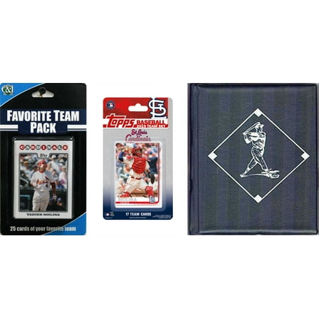 C&I Collectables 2019STLCARDTSC MLB St. Louis Cardinals Licensed 2019 Topps Team Set & Favorite Player Trading Cards Plus Storage
