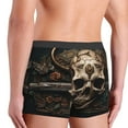 thumbnail image 2 of Haiem Metal Style Horned Skull Men's Boxer Briefs, Every Day Comfort Stretch Cotton Moisture-Wicking Underwear-Large, 2 of 8
