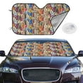 thumbnail image 2 of Balery Funny Dogs Family Print Car Windshield Sun Shade,Windshield Sunshade for Car Pickup Truck SUV Accessories-Medium, 2 of 7