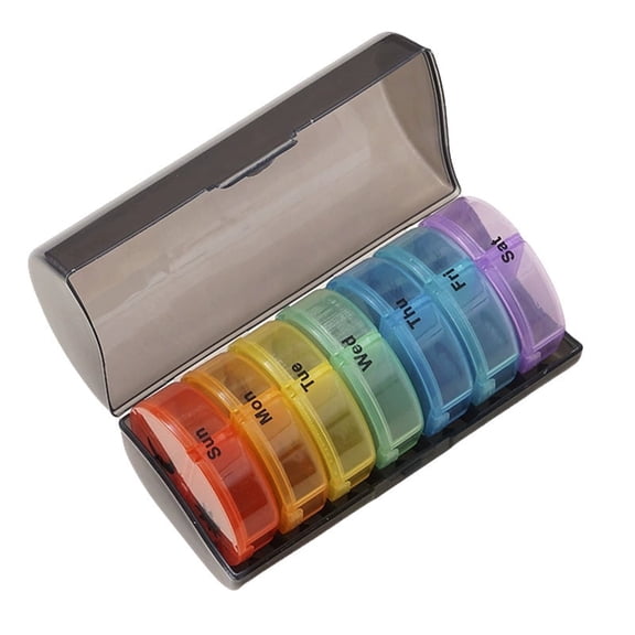 7-Compartment 7-Day Morning and Evening Pill Storage Pill Organizer