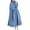Blue, variant on qolati Women's Casual Spring Denim Dress Puff Sleeve Elastic Waist Button Down Maxi Long Shirt Dress Plus Size Flowy A Line Jean Dress