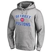 Men's Ash Detroit Pistons Victory Arch Pullover Hoodie