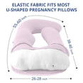 thumbnail image 4 of Funda de Almohada de Embarazo Refrigerante Sasttie 145 cm en Forma de U Rosa, 4 of 9