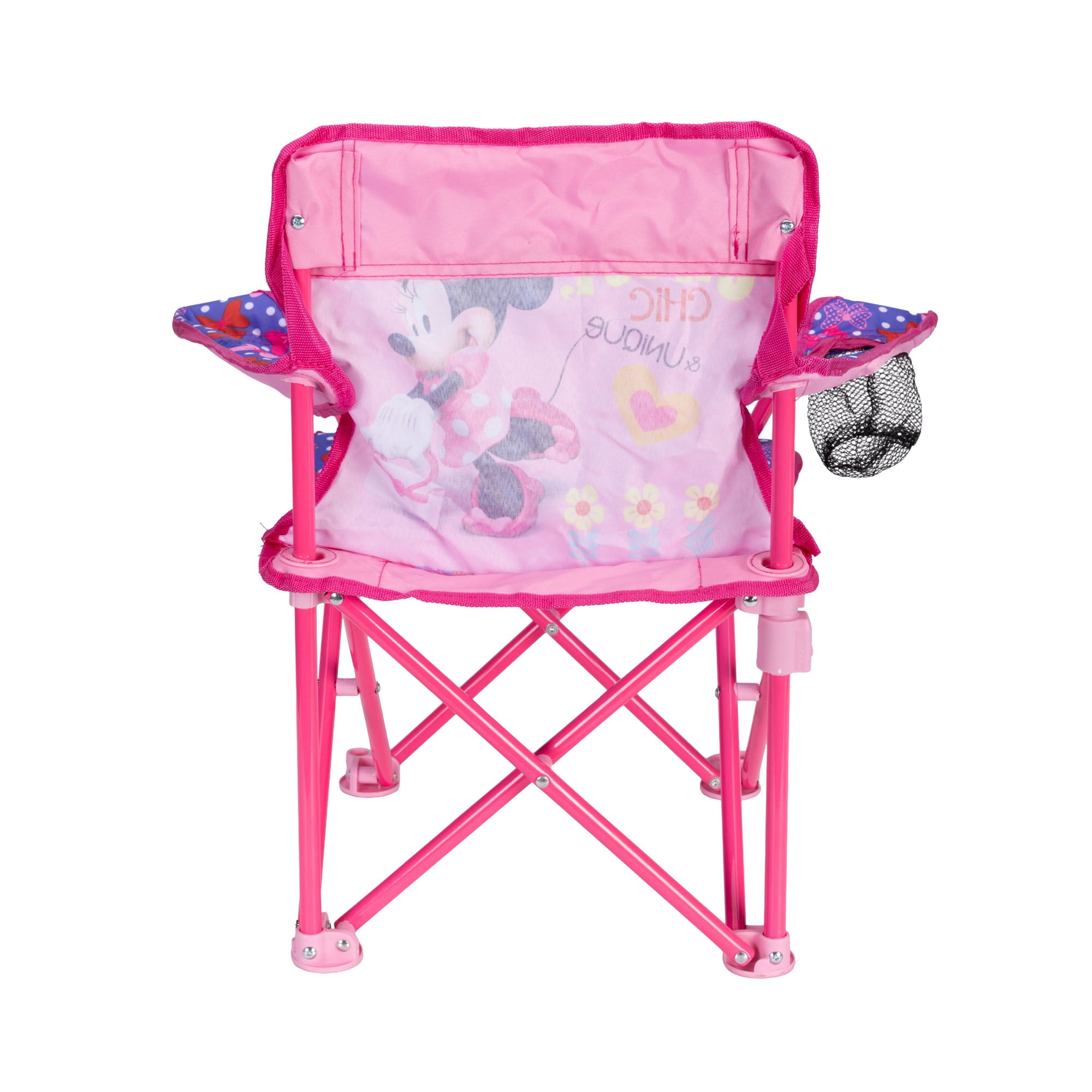Minnie Mouse Portable Fold N Go Kids Chair with Carry Bag for Camping and Outdoor Activities