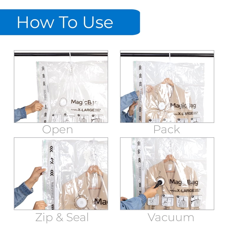 X-Large Hanging Vacuum Storage Bags, 2-Pack Compression photo 7