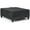 Distressed Black, variant on 36" Transitional Square Coffee Table Ottoman in Black Faux Leather