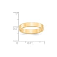 thumbnail image 3 of 14k Yellow Gold 4mm Flat Men's Plain Classic Wedding Band Ring Size 10, 3 of 4
