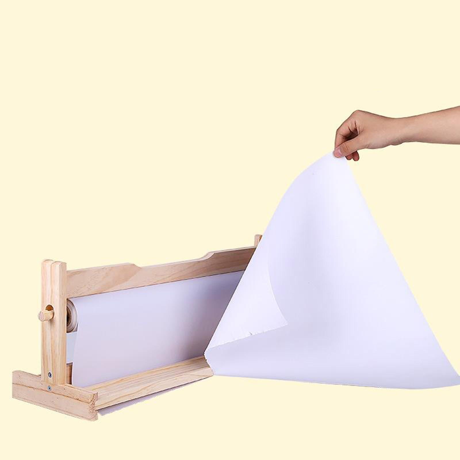 FVDPWYE Tabletop Paper Roll Dispenser, Arts Crafts Paper Roll Easel Paper Drawing Paper Stand Holder Rack for Kids Painting Sketching Coloring Writing