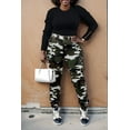thumbnail image 3 of Camo Print Flap Pocket Cargo Pants (S, MultiOrange), 3 of 7