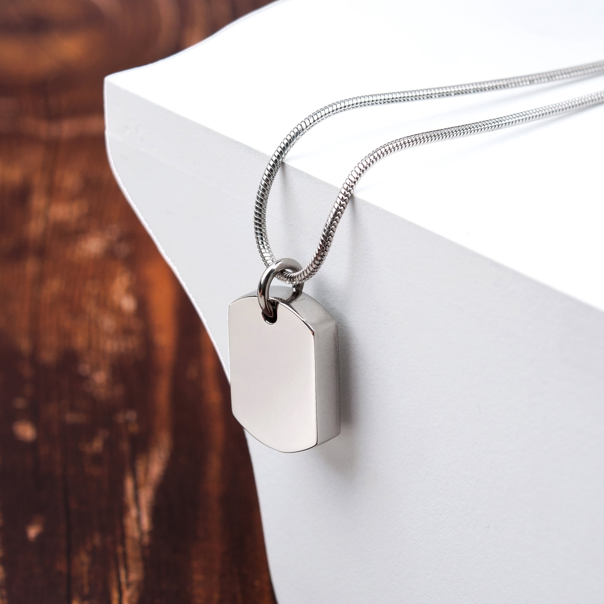 Anavia Classic Cremation Memorial Dog Tag Popular Human Urn Ashes Holder Container Waterproof Memorial Jewelry with Free Funnel Kit Velvet Jewelry Box and Ships Next Day!