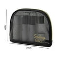 thumbnail image 4 of Mesh Visible Cosmetic Bag, Double Zippers with Handle Storage Bag,Large Capacity Portable Travel Mesh Makeup Bag, 4 of 7