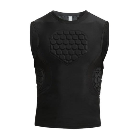 Siruishop Mens Padded Compression Shirt Chest Protector for Baseball Training Softball XL