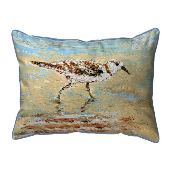 Betsy Drake HJ1370 16 x 20 in. Lone Sandpiper Indoor & Outdoor Pillow - Large