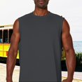 thumbnail image 2 of Men’s Sleeveless Washed Tank Top Summer Streetwear Cotton Casual Muscle Tee, 2 of 8