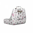 thumbnail image 2 of Blue and Pink Reading Pillow Cover, Feminine Pattern with Makeup Supplies Brush Lipstick, Unstuffed Printed Bed Rest Case from Soft Fabric, XL Size, Pale Pink Charcoal Grey, by Ambesonne, 2 of 4