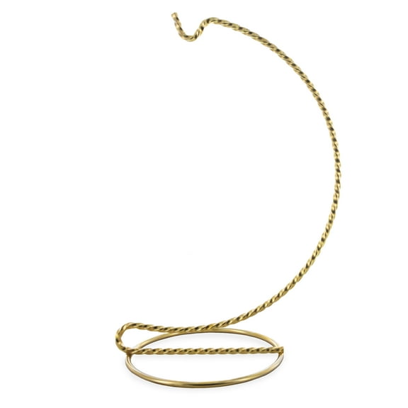 Twisted Wire Curve Gold Metal Ornament Stand Display Holder 6.25 Inches