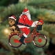 thumbnail image 4 of Farfi creativo Santa ciclismo forma colgante decoración estilo navideño hecho a mano acrílico colgante Widget para el hogar, 4 of 5