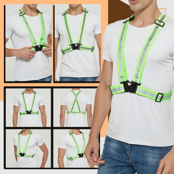 Toyvian Gilet De Course Réfléchissant Orange – Haute Visibilité, Taille Ajustable Pour Sports De Plein Air