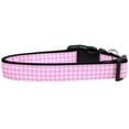 thumbnail image 3 of Pet Dog  Cat Nylon Collar or Leash, "Houndstooth Pink", 3 of 3