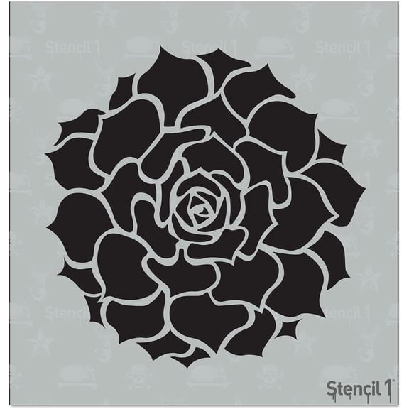 Stencil1 Succulent Hens and Chicks Stencil Art Craft - 5.75" x 6"