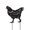 Navy, variant on Metal Chick Silhouette Garden Stake Outdoor Decorative Yard Art Animal Shape Ornament for Lawn Pathway Patio Fence Decor