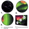 thumbnail image 3 of Designart "Nursery Adorned with Colorful Cute Animals I" Landscapes Framed Wall Art Decor - Traditional Red Northern Lights Living Room Framed Canvas Art, 3 of 6