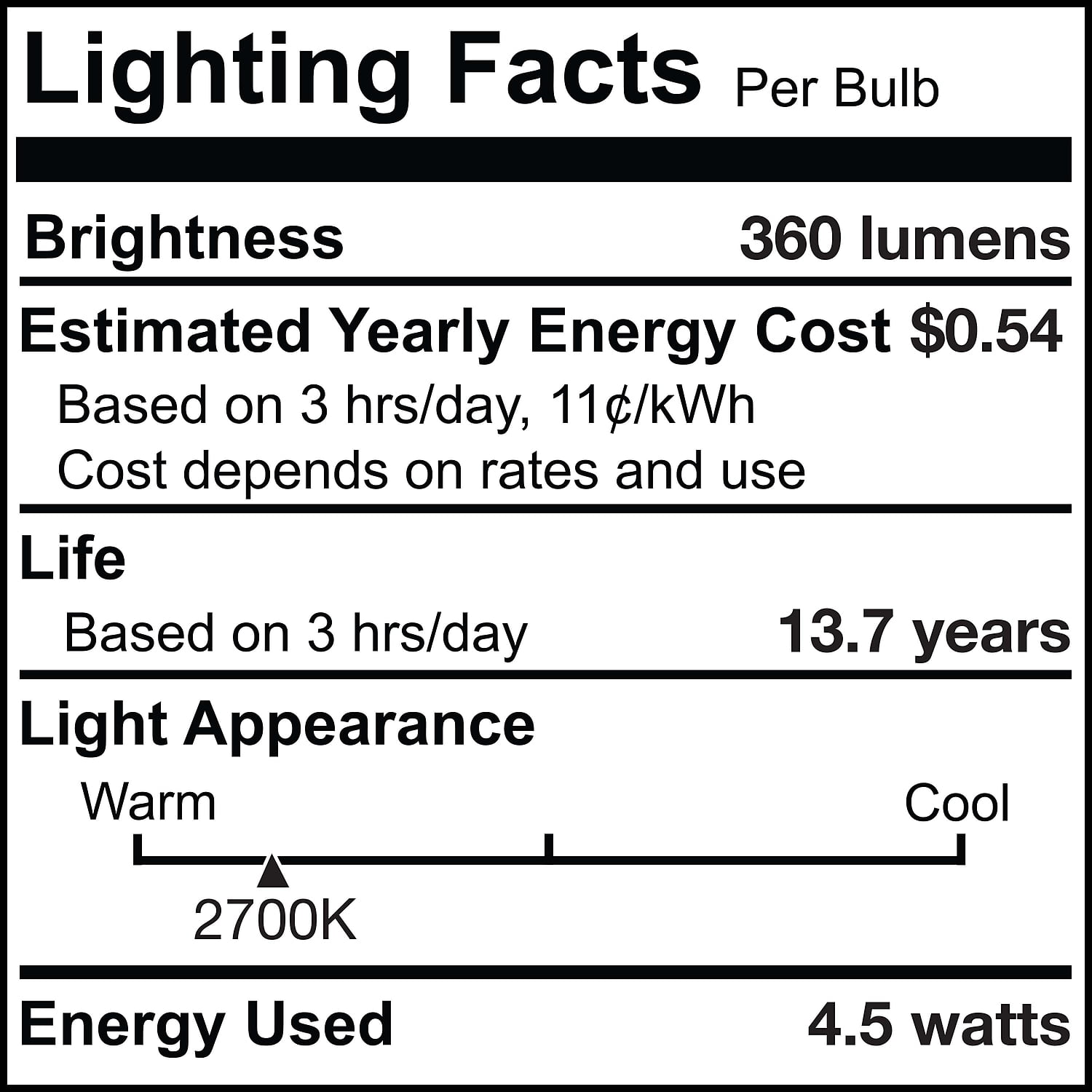 Bulbrite  Multi Pack 7 Watt Dimmable A19 Medium (E26) LED Bulb Half Chrome Pack of 2