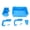 Blue, variant on M Buder Premium Large Capacity Poolside Storage Basket with Built-in Cup Holders, Water Proof Above Ground Pool Organizer Accessories, Heavy Duty Design, Blue (12.4 inches / 31.5 cm)