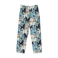 thumbnail image 6 of Uemuo Butterflys Pattern Men's Wide Leg Palazzo Lounge Pants with Pockets Light Weight Loose Comfy Casual Pajama Pants-Medium, 6 of 9