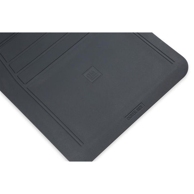 Holley Classic Trucks Floor Mat 05-200LG Direct Fit; Dark Grey; PVC Rubber; Set Of 2; With GM Logo