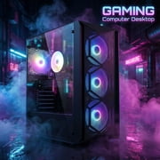 STGAubron Gaming PC Computer Desktop, Intel Core i7 8th Gen up to 4.1GHz, GeForce RTX 3050 6G, 16G DDR4, 1T SSD, WiFi 6, BT 5.2, RGB Fan x4, Windows 11 Home