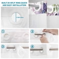 thumbnail image 4 of No Hook Shower Curtain, Pink Flowers Shower Curtains for Bathroom with See Through Top Window, Spring Floral Purple Butterflies Watercolor Waterproof & Washable Bath Curtain Extra Long 72"x84", 4 of 9