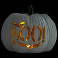 thumbnail image 2 of Elanze Designs Boo Bat White 8 inch Resin Stone Light Up Halloween Pumpkin, 2 of 6