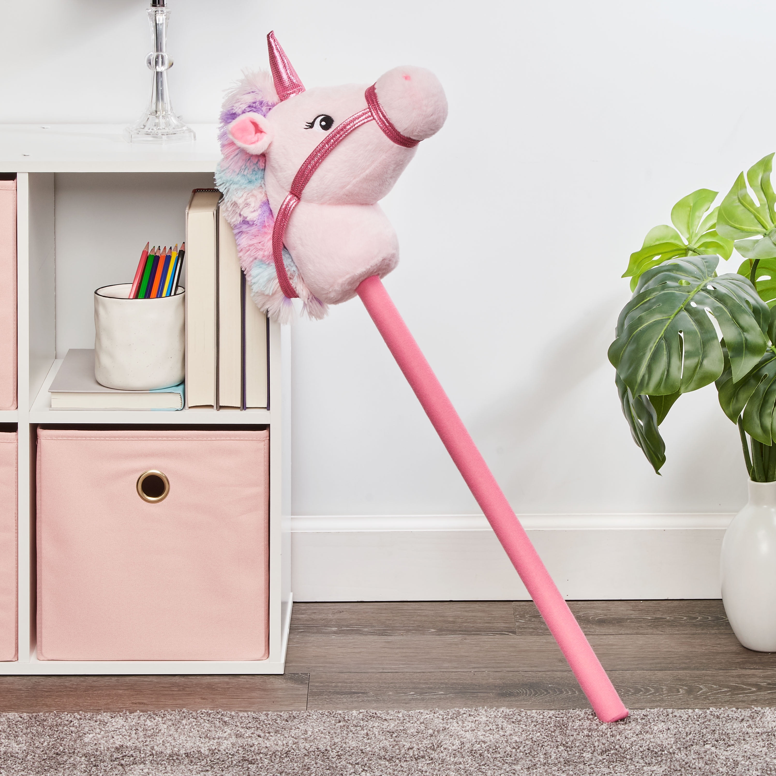 Spark Create Imagine Plush Riding Stick, Pink Unicorn