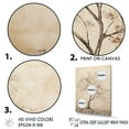 thumbnail image 3 of Designart "Minimalist Beige African Tree II" Tree African Floater Framed Canvas Art Print, 3 of 5
