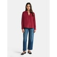 thumbnail image 2 of Time and Tru Women's Cotton Corduroy Popover Shirt with Long Sleeves, Sizes XS-XXXL, 2 of 5