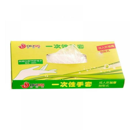 

JOLLY 200 Pack Disposable Plastic Gloves - Food Prep Gloves Disposable Gloves Transparent Plastic Gloves for Food Service Cleaning Food Handling Shared Spaces