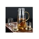thumbnail image 3 of Set Jarra de Vidrio y Vaso, Jarra Transparente Hecha de Borosilicato, Ideal para Bebidas Frías o Calientes, Asa Ergonómica, Capacidad Jarra 1.3 Lts, Vaso 295 ml, 3 of 3