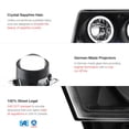 thumbnail image 2 of [For 2009-2010 Chrysler 300 Halogen Model] LED Halo Ring Black Projector Headlight Headlamp Assembly, Driver & Passenger Side, 2 of 7