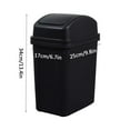 thumbnail image 5 of AuroraX Black Kitchen Trash Can with Swing Lid 7L Stylish Garbage Can Plastic Modern Garbage Bin for Bathroom Bedroom Office, 5 of 5