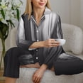 thumbnail image 6 of Sigee Monochrome Abstract Lines for Women’s Pajama Sets Long-Sleeved Pjs Sets for Women 2 piece Sleepwear-X-Large, 6 of 7