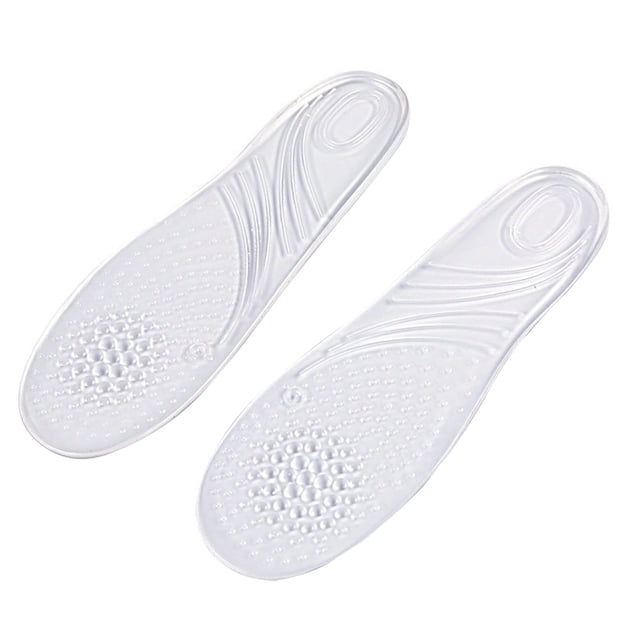 1 par de plantillas masajeadoras invisibles para zapatos de mujer, almohadillas de gel para el arco del pie (talla única)