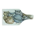 thumbnail image 2 of Owl Cutting Board, Watercolor Hand Drawn Owl Family Portrait Vintage Bohemian Wildlife Birds, Decorative Tempered Glass Cutting and Serving Board, Wine Bottle Shape, Multicolor, by Ambesonne, 2 of 5